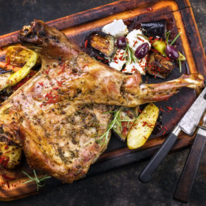 lapin au feu de bois